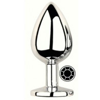 Anal Plug Silver (diamante black)- S