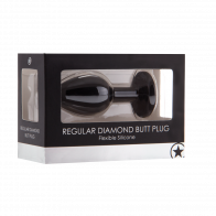 Diamond Butt Plug Black - Regular