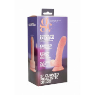 5 Inch Curved Realistic Dildo - Flesh 