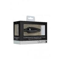 Cone-Shaped Diamond Butt Plug - Black