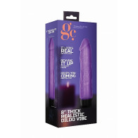 8 Inch Thick Realistic Dildo Vibe - Purple
